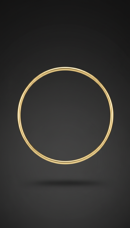 18k Gold Minimalist Bangle Bracelet