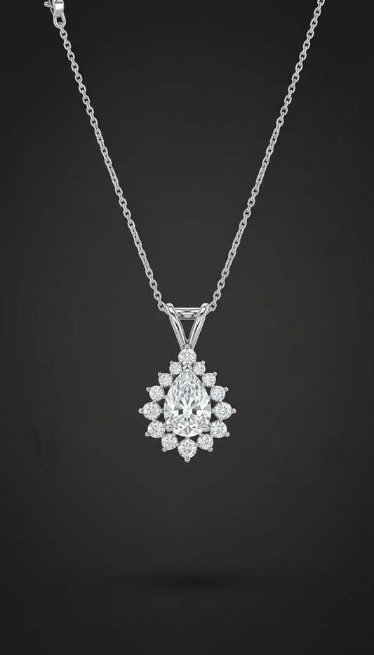 Diamond Pendant Necklace in Platinum