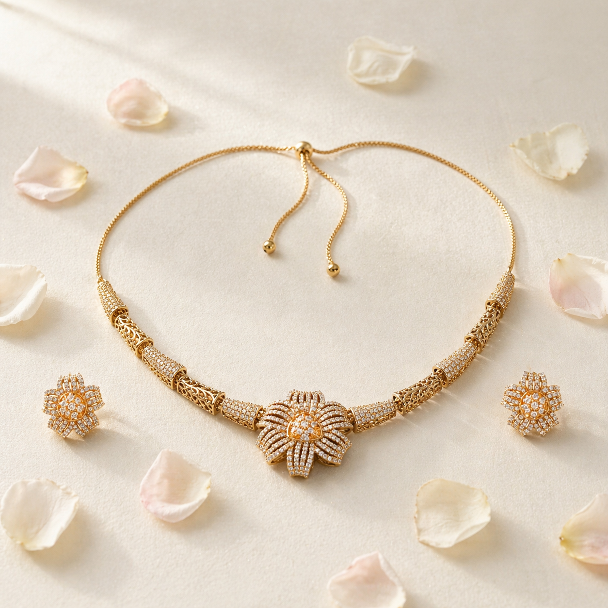 Radiant Petal Necklace Set