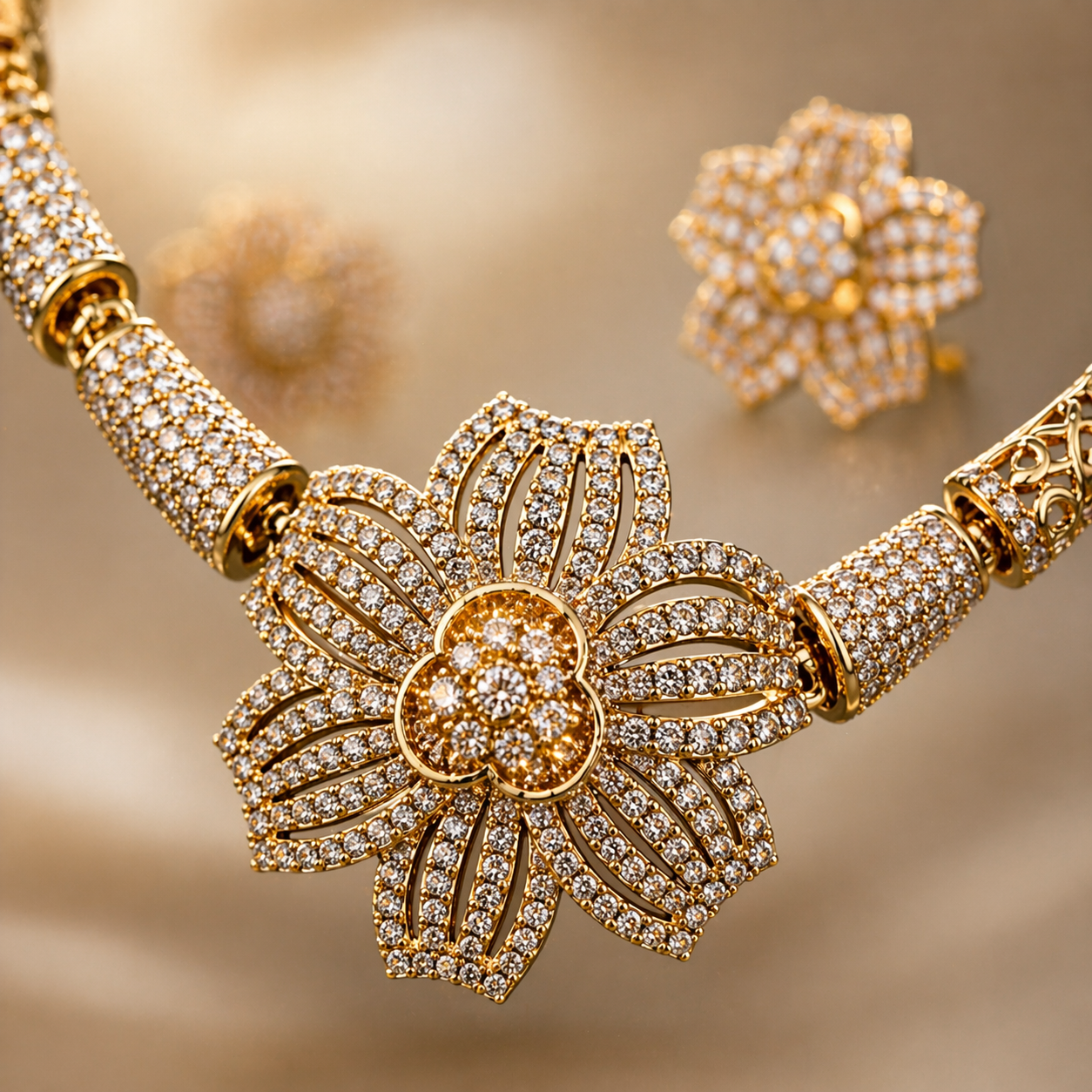 Radiant Petal Necklace Set