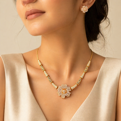 Radiant Petal Necklace Set