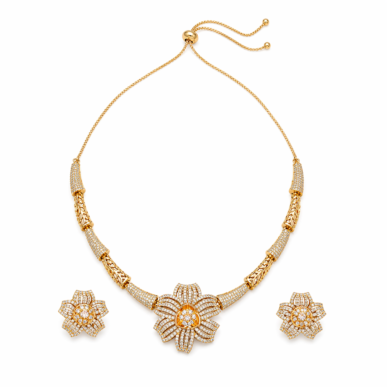 Radiant Petal Necklace Set
