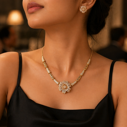 Radiant Petal Necklace Set