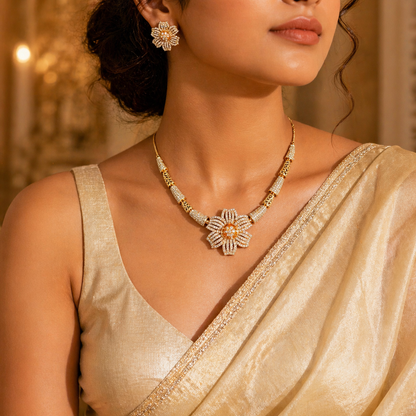 Radiant Petal Necklace Set