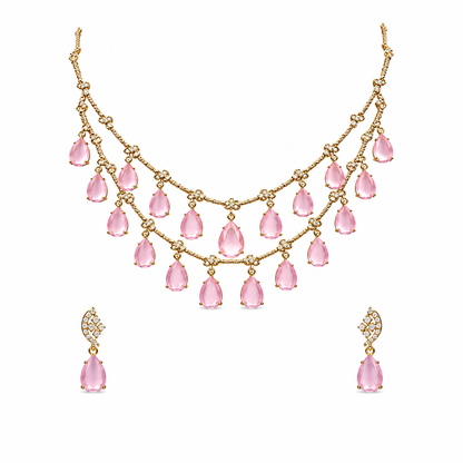 Golden Rain Necklace Set