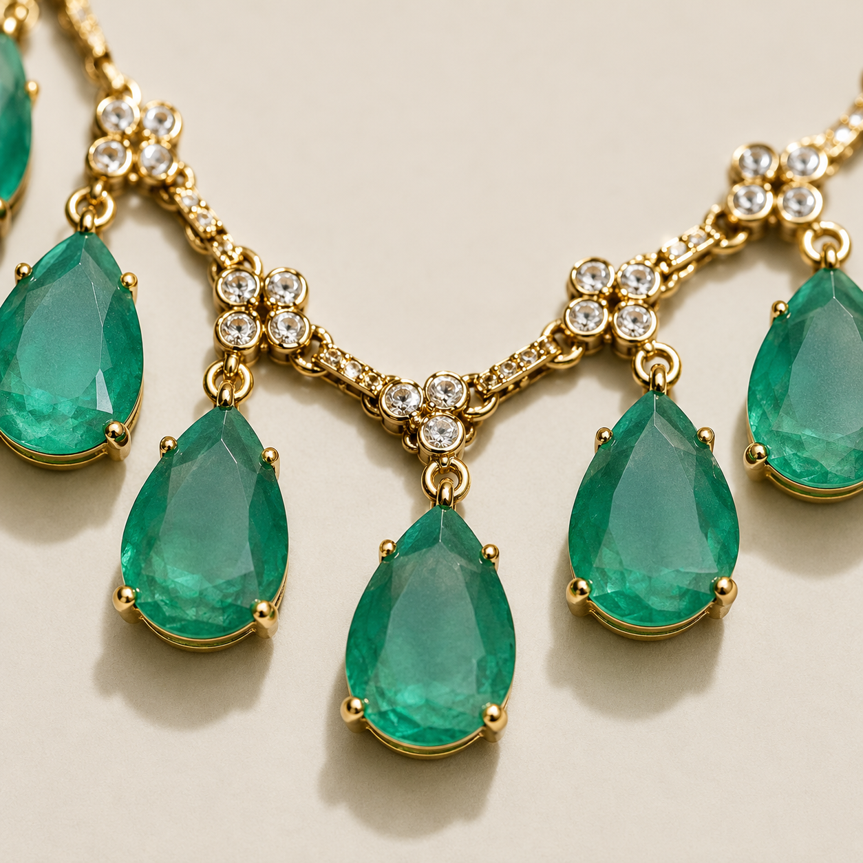Golden Rain Necklace Set