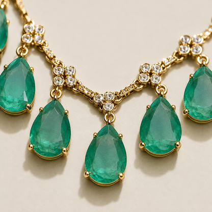 Golden Rain Necklace Set